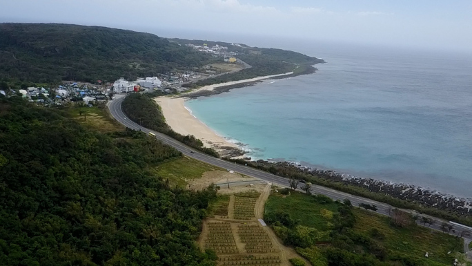 台湾、建筑、海滩、沙滩、海边、大海、航拍