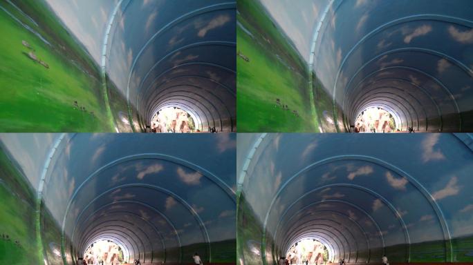 隧道造型——蓝天白云