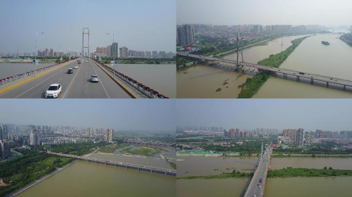咸阳市渭城桥航拍