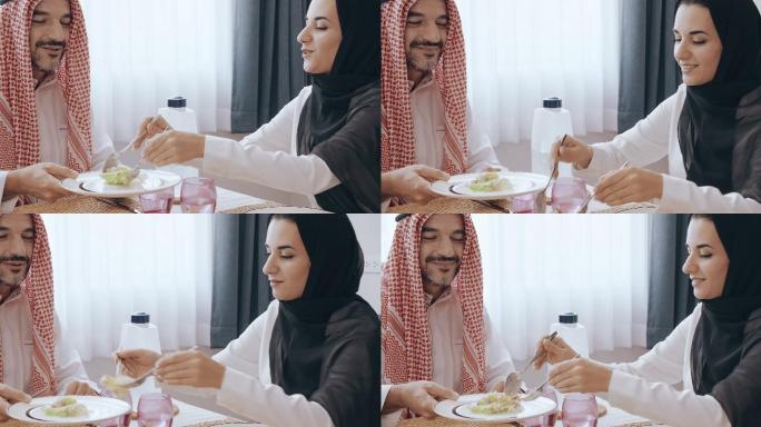 阿拉伯中东家庭用餐