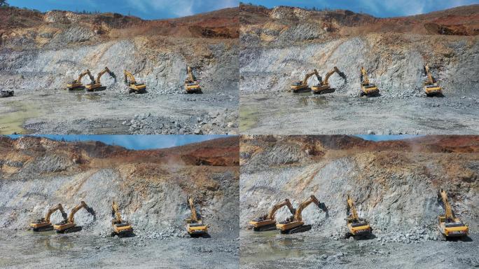 铁矿 矿山挖掘机 开采 挖掘 破碎 打锤