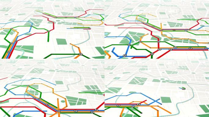 地铁线路图mg动画扁平化卡通