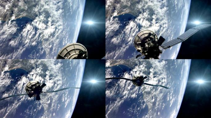 地球轨道卫星宣传片实拍视频素材