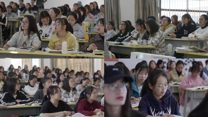 4K原创学生教室内上课情境