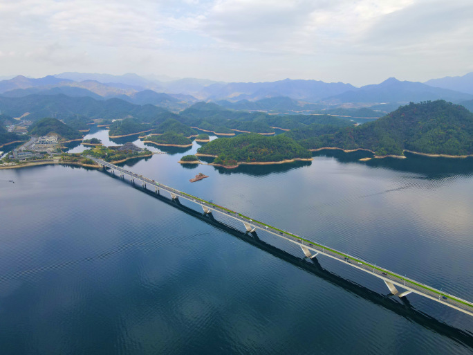 新安江水库-千岛湖大桥航拍