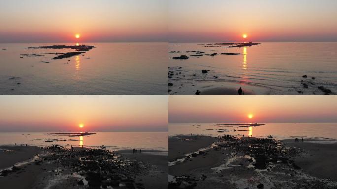 海上日出航拍