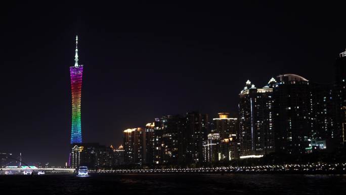 广州珠江夜景  夜游珠江