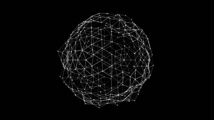 抽象丛球面环科技点线连接