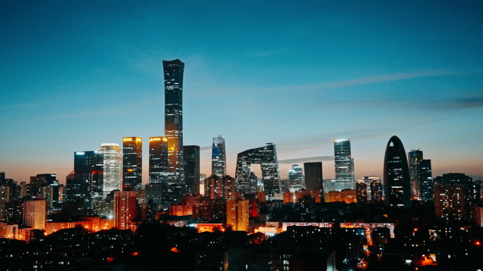 北京国贸CBD中国尊夜景