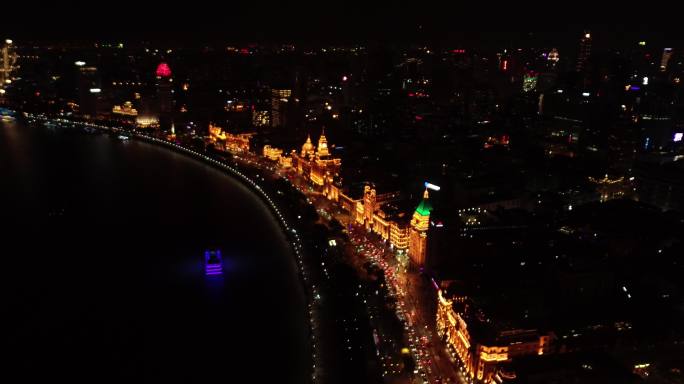 上海夜景原创航拍4K上海宣传片