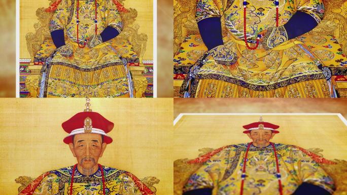 清朝康熙皇帝画像4K视频素材