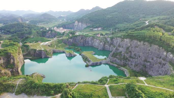 重庆渝北铜锣山矿山公园航拍