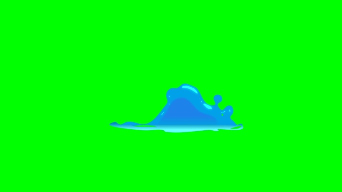水动画绿盒叠加Alpha通道-无限循环