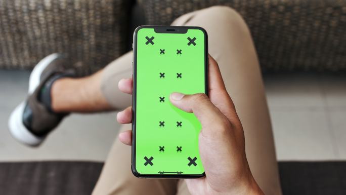 智能手机绿屏绿幕抠像抠屏页面滑动玩游戏