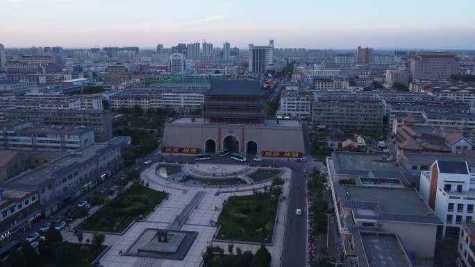 武威南城门白天夜景4K航拍