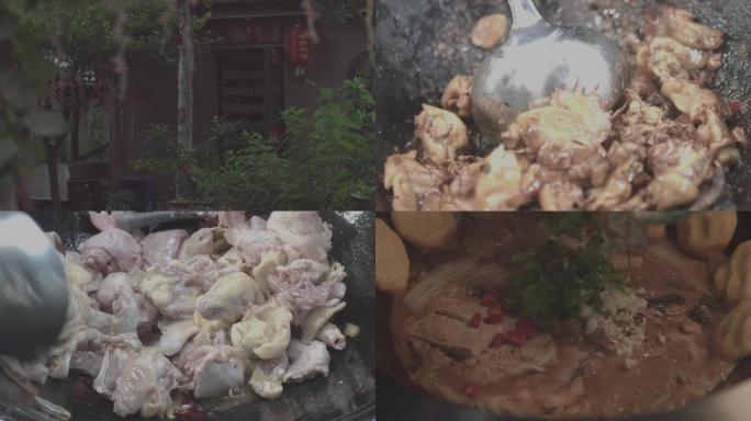 铁锅炖素材东北菜炖肉切菜