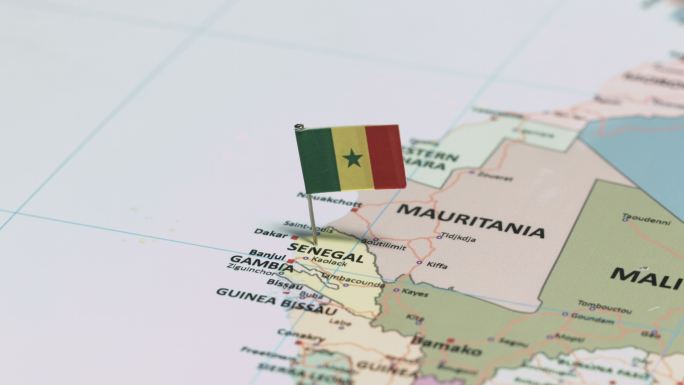 塞内加尔国旗非洲西部莫桑比克湾西非国家