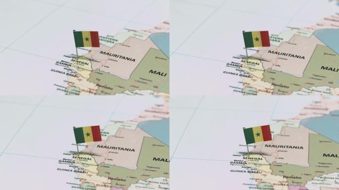 塞内加尔国旗非洲西部莫桑比克湾西非国家