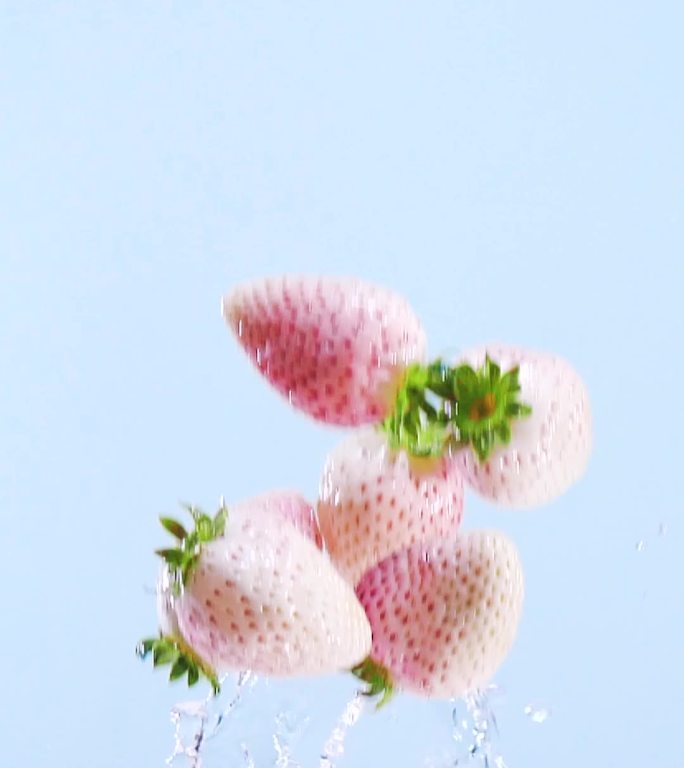 白草莓淡雪水果高清日本小清新广告原创视频