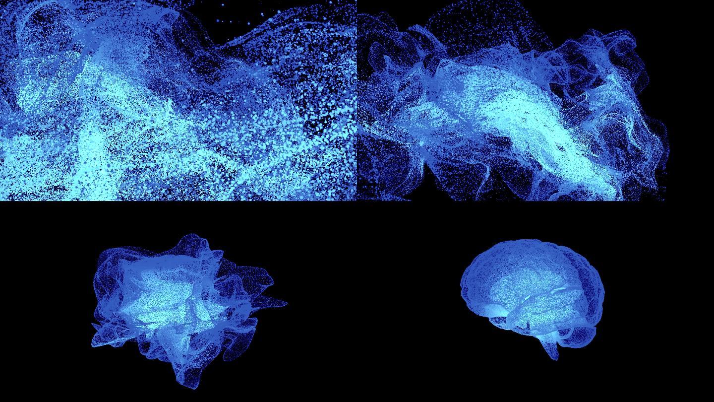 脑细胞形成蓝色多聚体