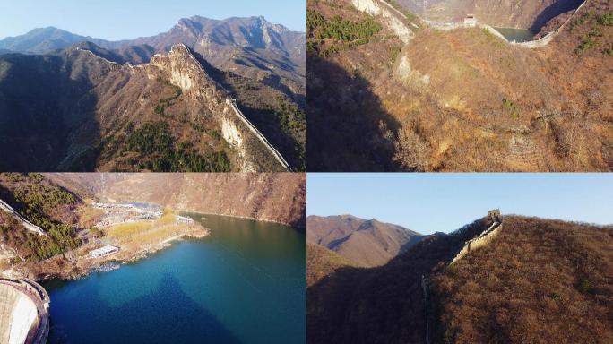 [4K]航拍素材.北京响水湖长城全景1