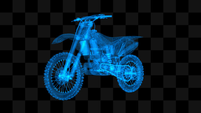 全息科技摩托车展示3-循环alpha通道