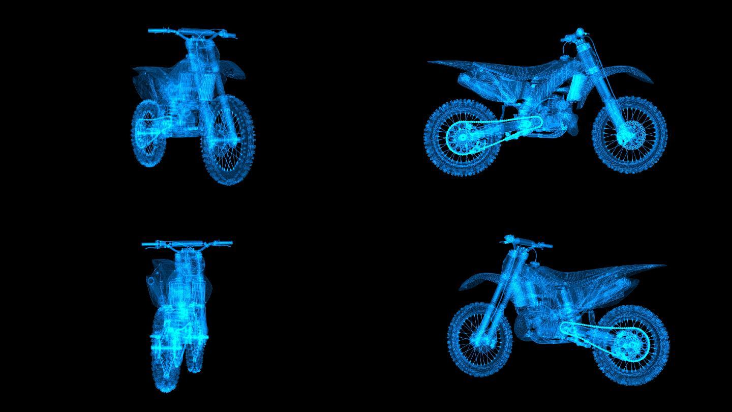 全息科技摩托车展示3-循环alpha通道