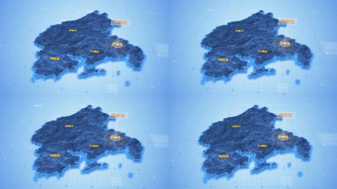 广东阳江阳东区三维地图科技感ae模板