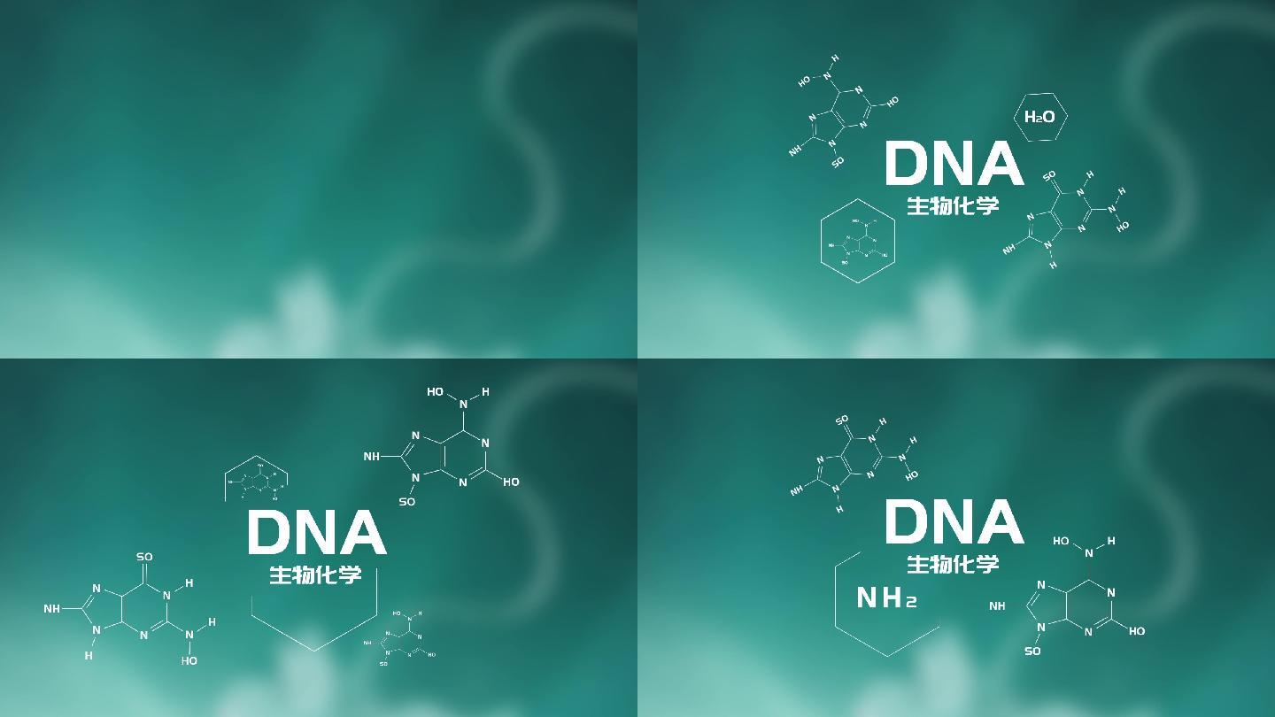 五款DNA生物化学文字AE模板
