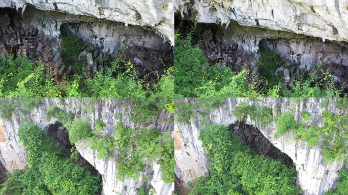 贵州棺材洞神秘山洞4k高清拍摄