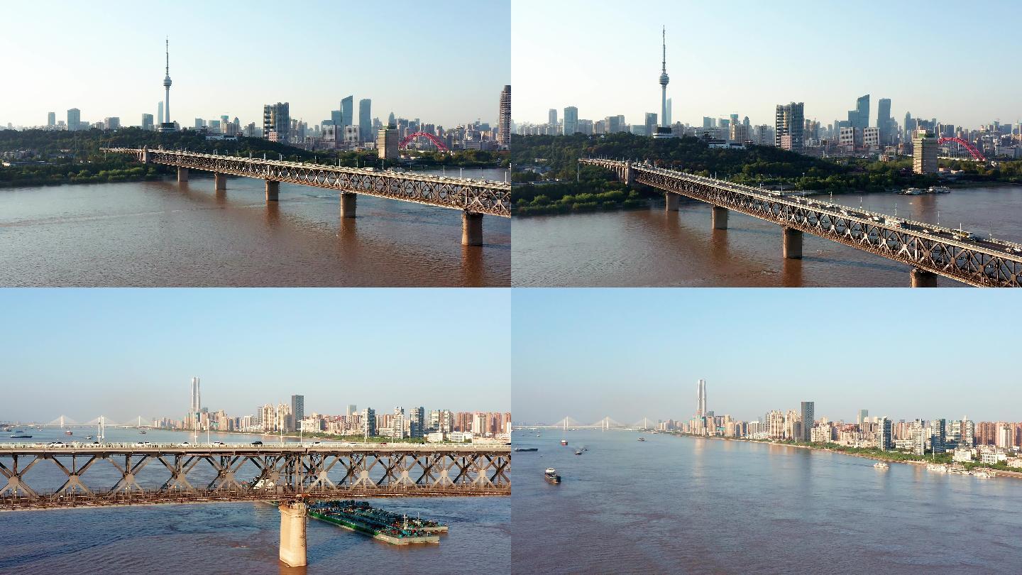 18元【原创4K】武汉长江大桥全景航拍