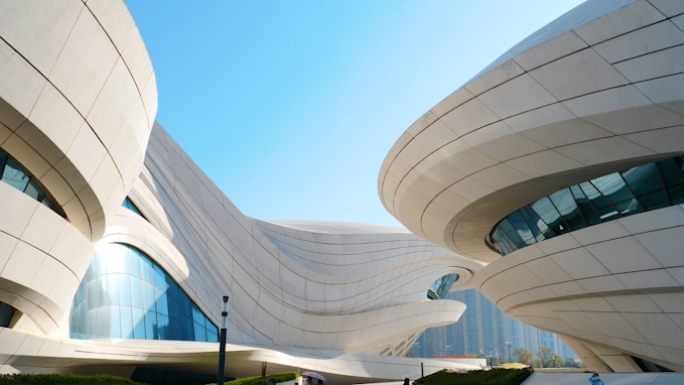 长沙简约设计感建筑高端建筑设计城市空镜头