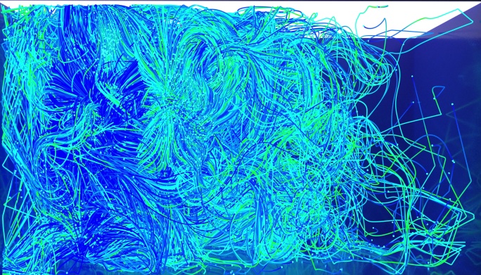 裸眼3D大屏粒子空间线条发光碰撞LED屏