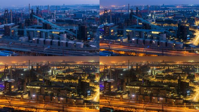 首钢园冬奥中心日转夜延时