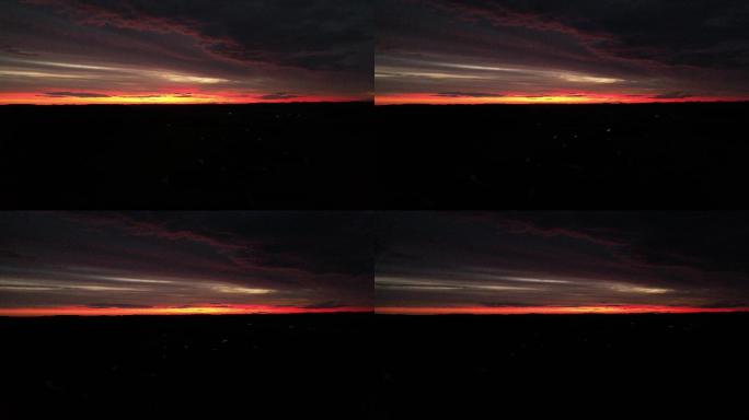 [延时摄影]晚霞、火烧云、夜空、云朵