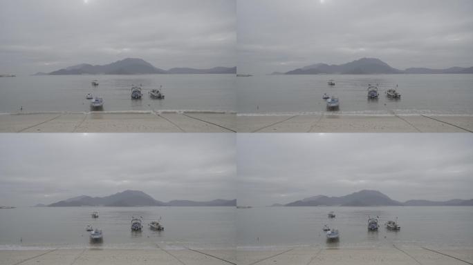 海和海边小船小岛索尼slog视频素材