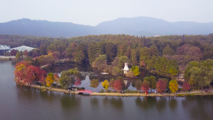 紫金山秋景航拍