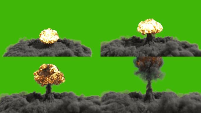 原子弹爆炸的真实3D动画
