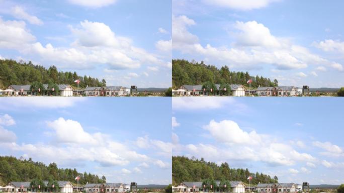 [延时摄影]蓝天白云和南瓮河嫩江源景区