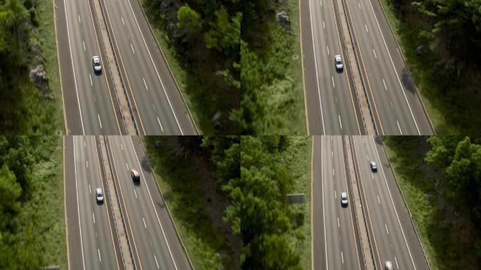 一辆轿车行驶在高速公路视频