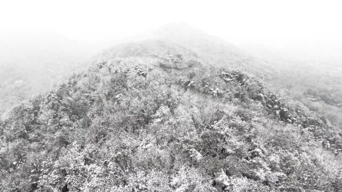 杭州西湖南屏山冬季雪景4K航拍