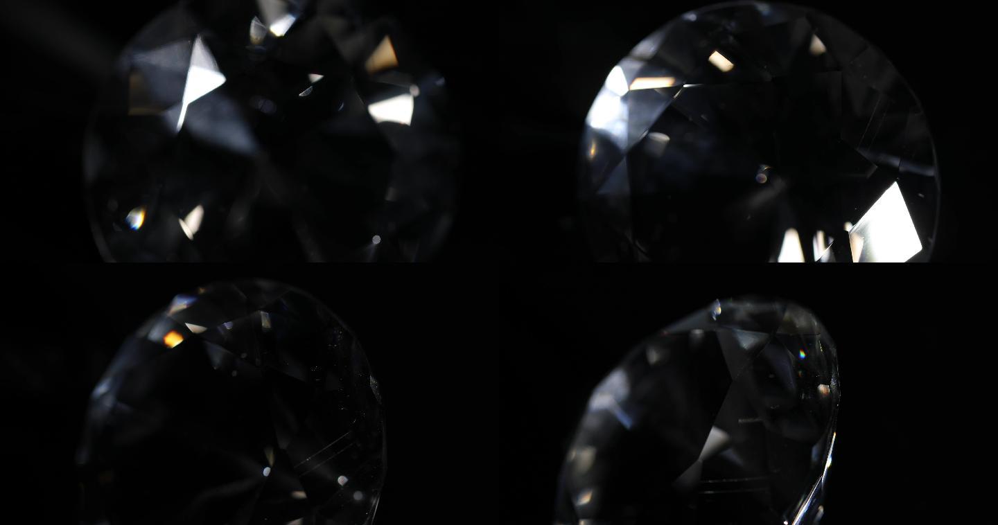 晶莹剔透璀璨钻石水晶唯美虚焦镜头