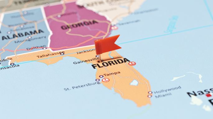 美国佛罗里达州佛州地图区域位置地点地标