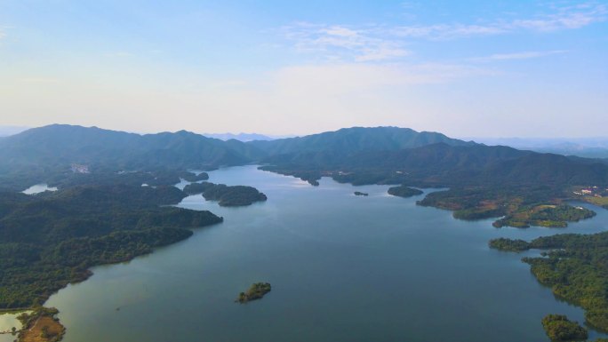 4K航拍仙女湖4A风景区湖泊风光