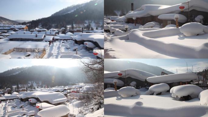 东北雪乡 雪景 冰雪小镇