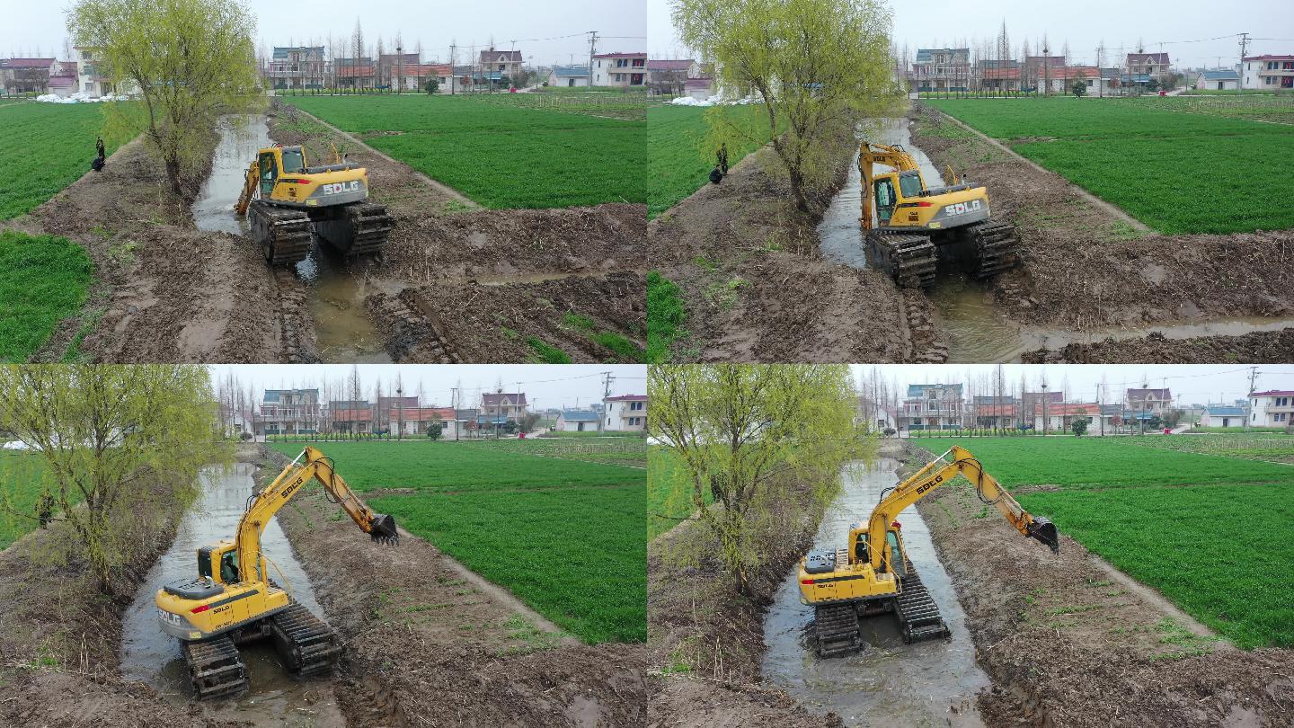 河道治理 河道清淤 挖掘机 船挖工程机械