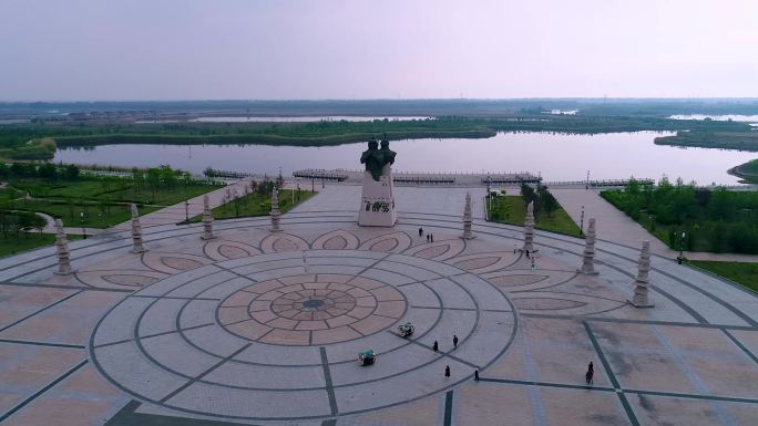 实拍朔州旅游山阴湿地公园