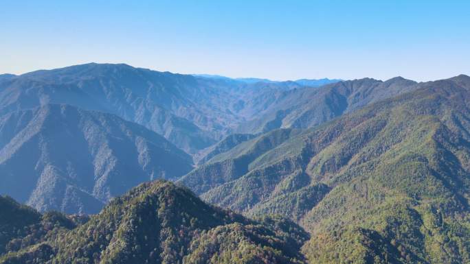 4K航拍井冈山笔架山风景区