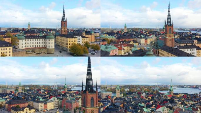 从海上俯瞰斯德哥尔摩老城