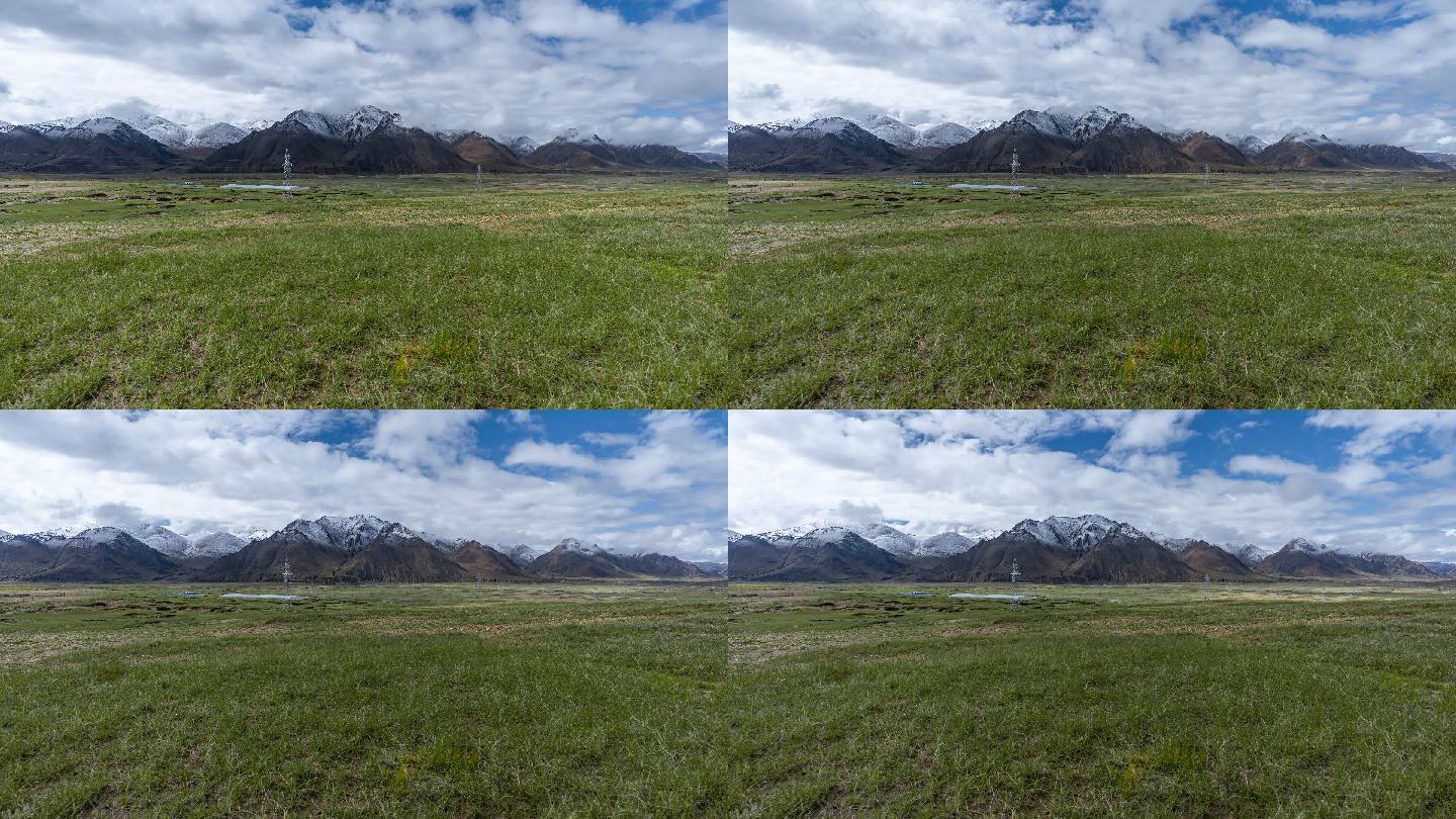 高原 草原 延时 雪山 西藏